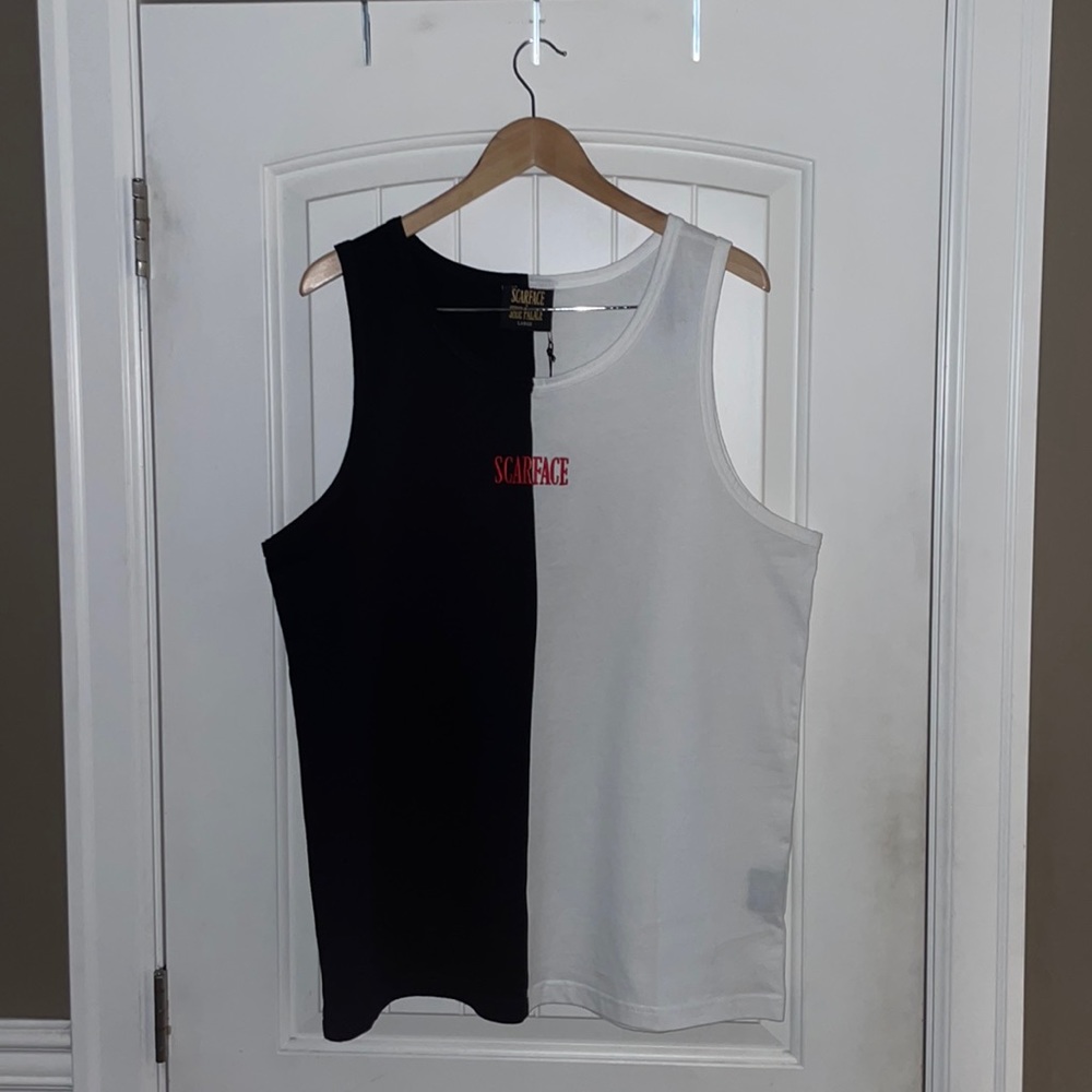 Scarface x Shoe Palace Two-Tone (Black & White) Tanktop